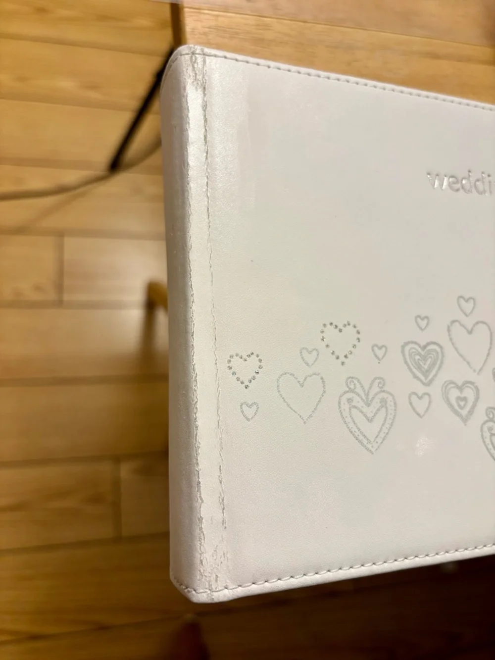 Hortense B. Hewitt brand white real leather wedding photo album scrapbook
